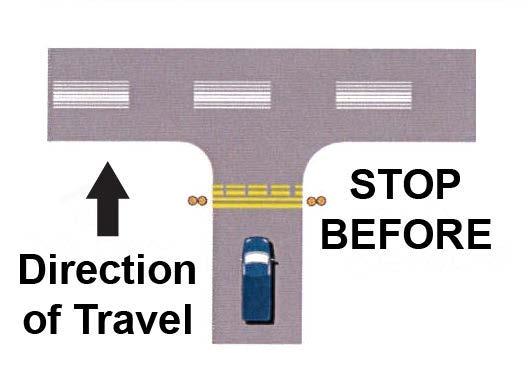 Vehicles operators are expected to stop and wait for instructions BEFORE these lines when told to Hold Short of a runway by Victoria Ground or Radio.