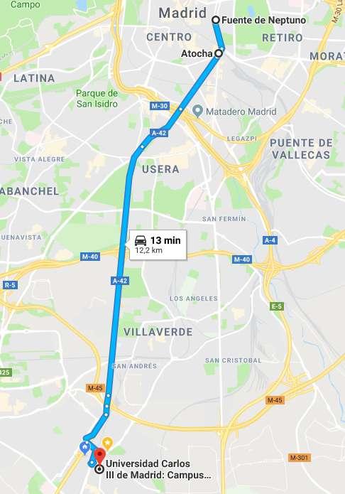 TWO PICK-UP POINTS IN MADRID CITY