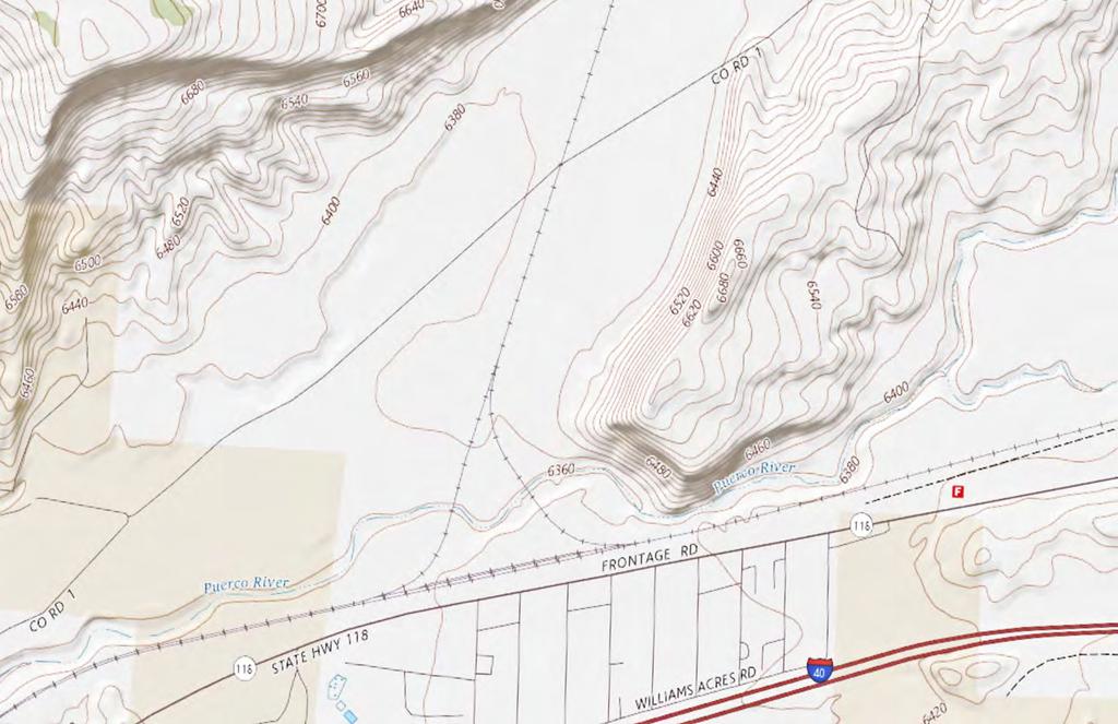 Topographic Map Rockhound Mesa 320 acres