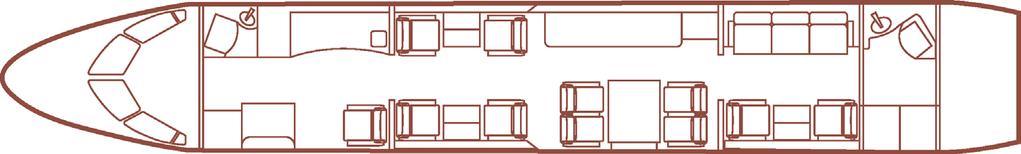 INTERIOR Description NUMBER OF PASSENGERS 13 GALLEY LOCATION Forward Cabin with Galley Annex FORWARD CABIN CONFIGURATION Four (4) Place Executive Club Seating with Pull-out Tables MID CABIN