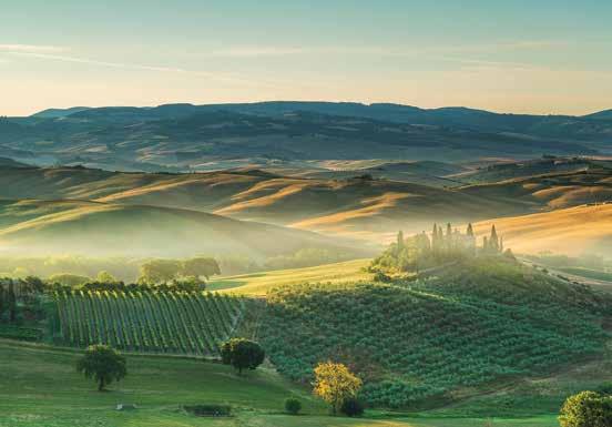 On Day 7 we travel through the beautiful Val d Orcia, home to Pienza. the city s medieval past and whose historic city center is a UNESCO site.