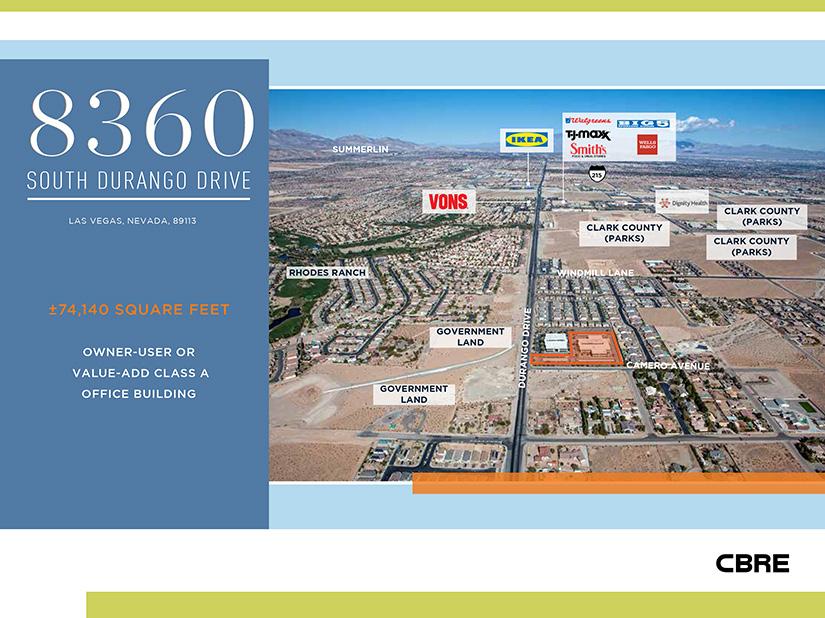 The Offering includes one, three-story Class A office building located at the entrance to The District, a ±400,000 square feet mixed-use property in the heart of Green Valley Ranch, Henderson s