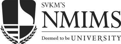 (Declared as Deemed-to-be University under section 3 of the UGC Act, 1956) Visit us at: www.nmims.