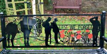Three of the benches were delivered to the Town Hall just in time for Remembrance Sunday and