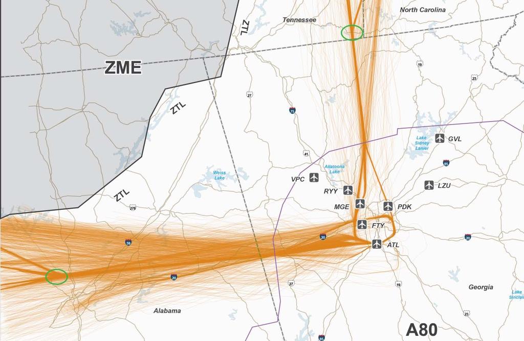 Single Departure Routes In 2011, Equivalent Lateral Spacing Operation (ELSO) SID procedures were implemented in the Atlanta Metroplex.