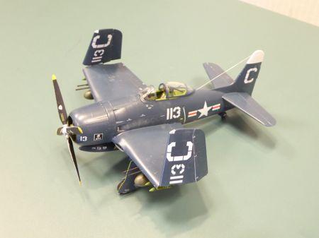Member Show and Tell Name: Tracy Ackeret Time To Build: 60 hours Kit & Scale: Hobby Boss F8F-2 Bearcat 1/48 th scale Aftermarket Items: Starfighter decals.