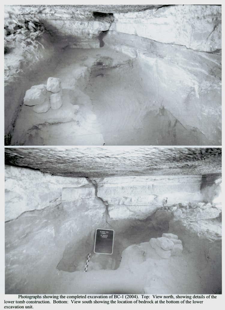 BC-1 consisted of a small, natural cave in the limestone bedrock, measuring approximately 4 m long by 4 m wide and 1.8 m high.