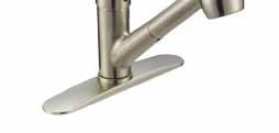 Metal Lever Handle, Ceramic Cartridge, 1 or 3 Hole Installation, Optional Deckplate Included, With Matching Spray, BL-140SS BL - 140SS Single Handle Kitchen Faucet, Metal Lever Handle, Ceramic