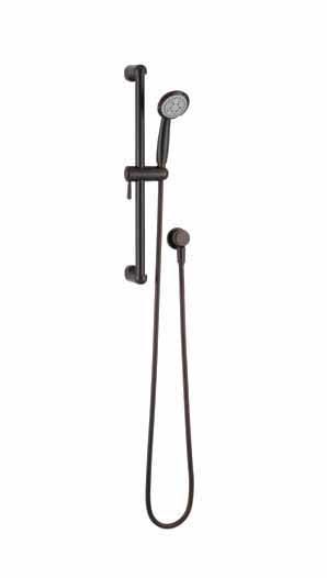Hand Showers Hand Held Showers Hand Held Shower HS - 600C 5 Setting Hand Held Spray Head, With Non-Positive Shut Off, 24 Metal Slide Bar, 72 Flexible Stainless Steel Hose, Wall-Mount Brass Drop