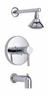 Padova Tub & Shower and Roman Tub Kits Complete Single Control Tub & Shower Kits Rough & Trim APPROVALS AE - 115PBW PD - 730C Tub & Shower Trim, 3 Function Showerhead, Slip on Diverter Spout, Metal