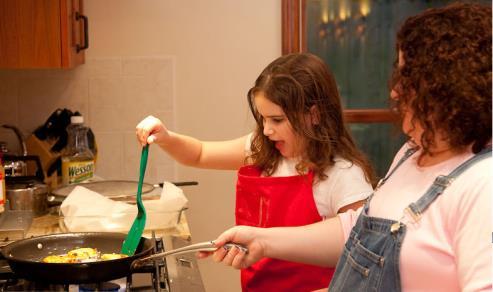 extinguisher handy near the menorah Cooking safety When cooking latkes, keep children away from the hot oil Keep frying