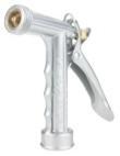 PISTOL GRIP NOZZLES Simple design with heavy-duty construction, Gilmour pistol grip nozzles provide a tough-cleaning sharp stream with adjustable spray.