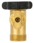 BRASS SHUT-OFF VALVES Gilmour heavy-duty shut-off valves feature solid brass construction, large handles for easy grip, and