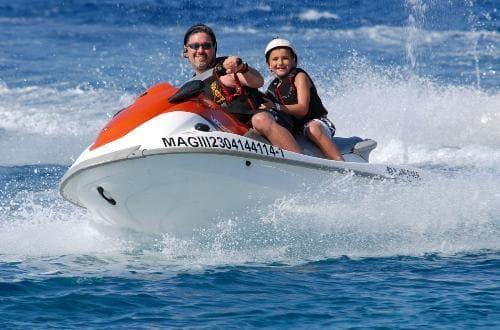 WAVERUNNER, SNORKEL & BEACH - DRIVER Enjoy the electrifying thrill of riding your own wave runner through the turquoise waters of Cozumel. $89.