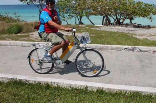 Start this combo adventure with an electric bike ride along the Cozumel.