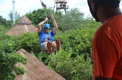 Departure Times: 1000, 1230 THRILL & CHILL: ZIP LINE, SNORKELING & BEACH Fly through the air on series of zip lines at the exclusive ocean side Islands Beach Club! $89.