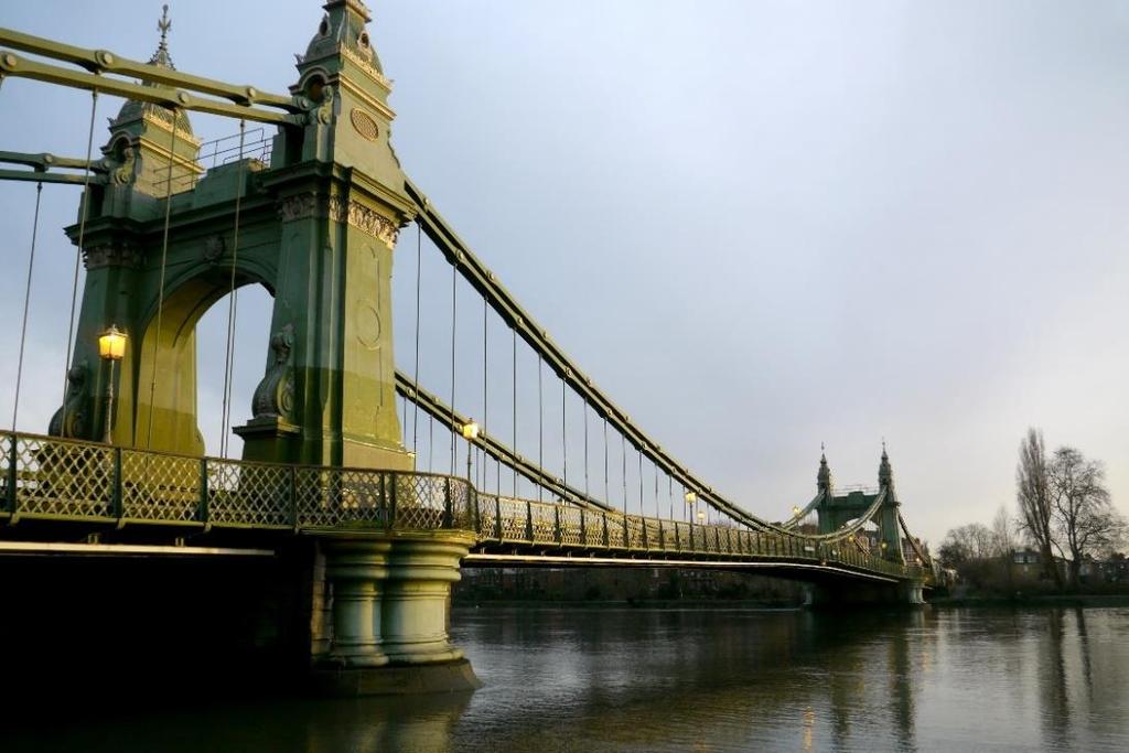 Hammersmith Bridge Repairs Due to close for approx. 1 year mid-2016 for major repairs, strengthening, repainting and re-lighting.
