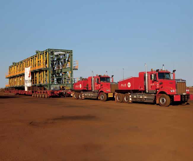 CASE STUDY Case study: RGP6 Jimblebar Mine Project, Western Australia OVERVIEW: ALE ECR Heavylift is tasked with receiving, storage, and land transportation of over-sized and over-mass modules used