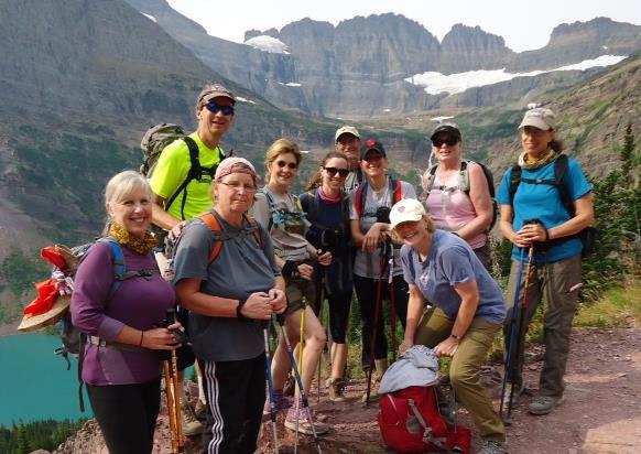 ) Thus this trip was booked in part because it should be different but also Sister Beverly and running friend Kathy chose this hike. Later Cousin Cheryl would happily agree to join us.