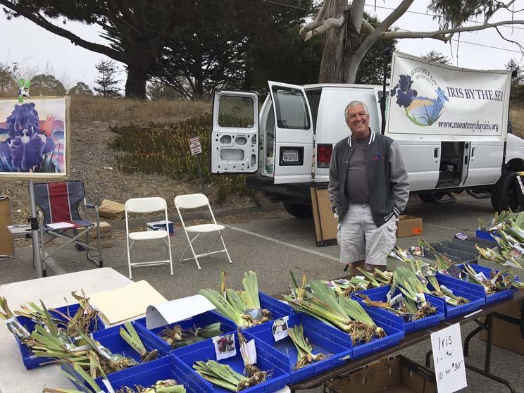 From The Prez Newsletter of the Monterey Bay Iris Society Monterey Farmers Market?! photo by F Valentine T he club is now done with our sales events and we have had another successful year.