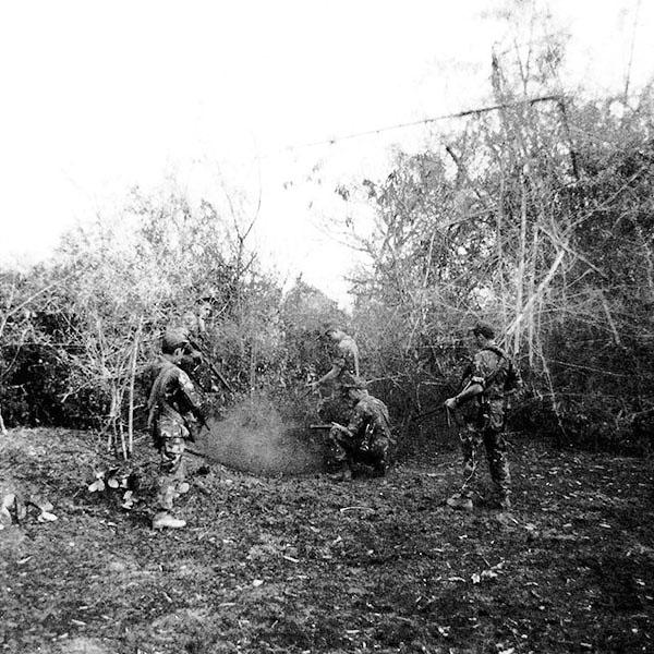 3.22_10 - Operational Test Phase: Viet Cong Tunnel entrance. EOD and Fire Teams blew up about 300 tunnels, but never found any bad-boys in one. Sgt.