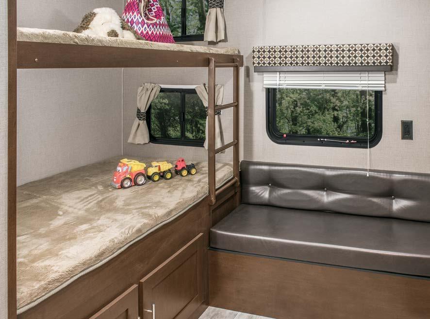 These durable travel trailers are built to withstand the rigors of family camping, yet loaded with