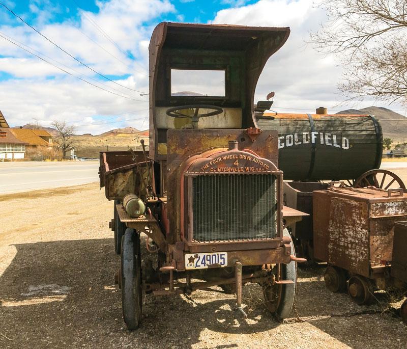 This truck is more than 100 years old, and the internal combustion engine greatly simplified the basic mining problem: how to get the ore from the mine to the smelter.
