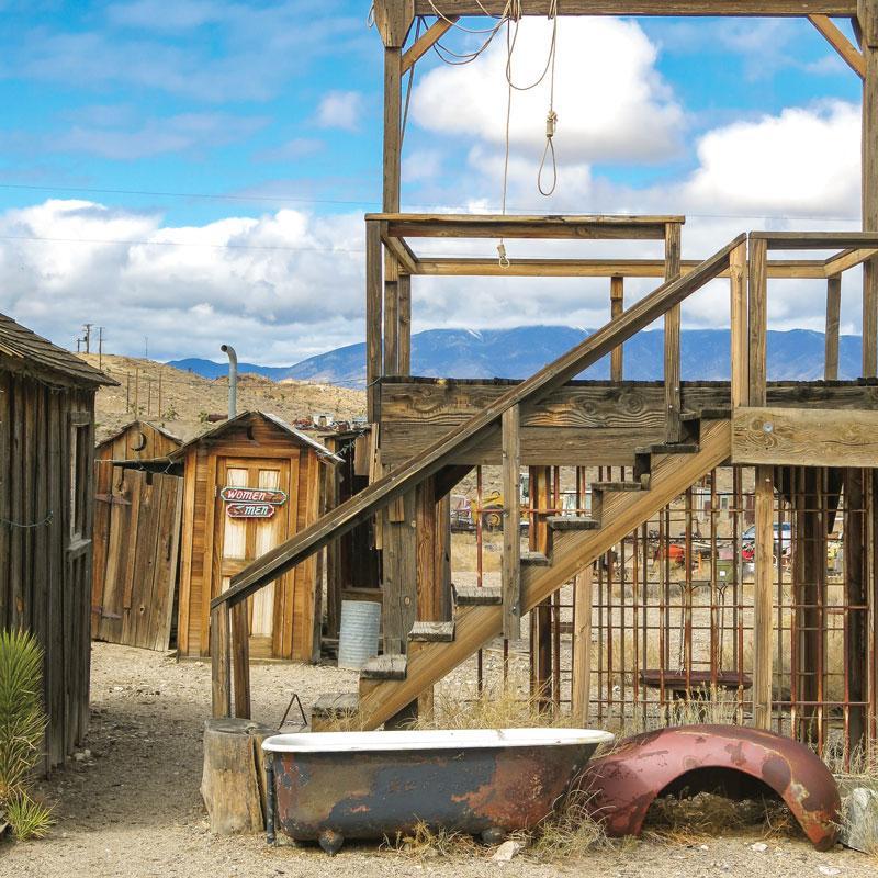 It is highly doubtful that anyone ever got hung from this rickety gallows in Gold Point, as it was built to attract tourists to the ghost town.