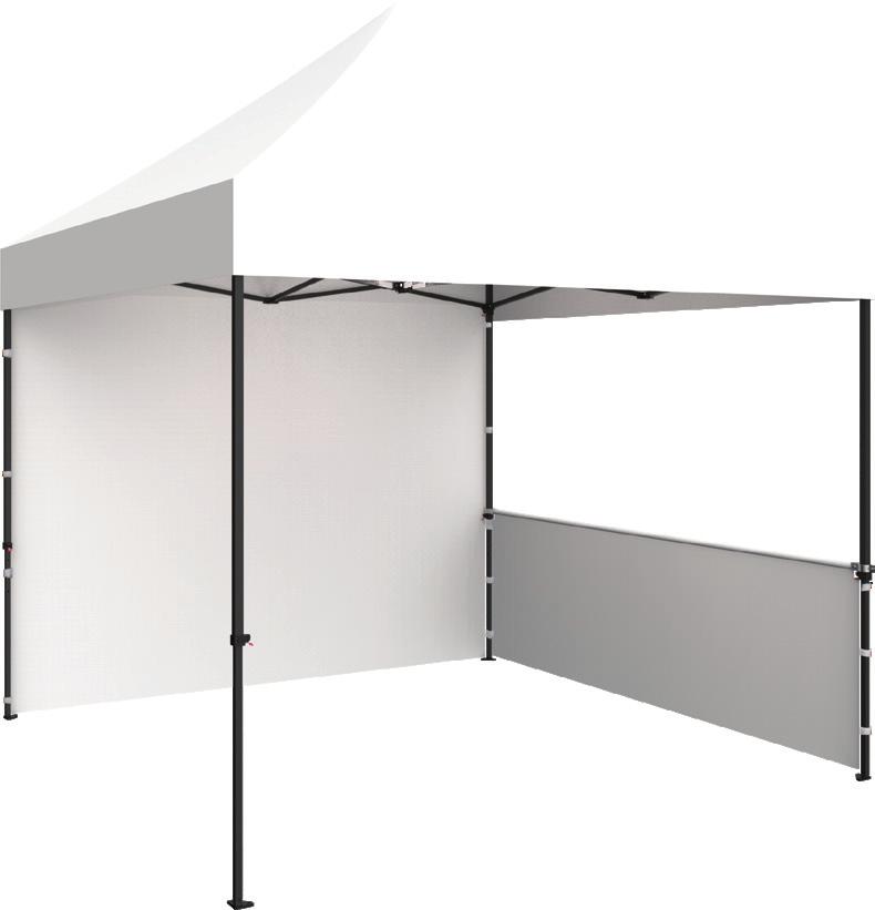 Secure the full wall panel to the frame legs with