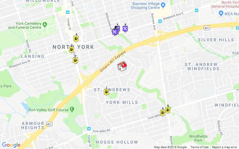Restaurants Shopping Centres 1. Spring China House 189 Sheppard Avenue East, North York Dist.: 0.83 km 2. Wimpy's Diner 199 Sheppard Avenue East, North York 3.