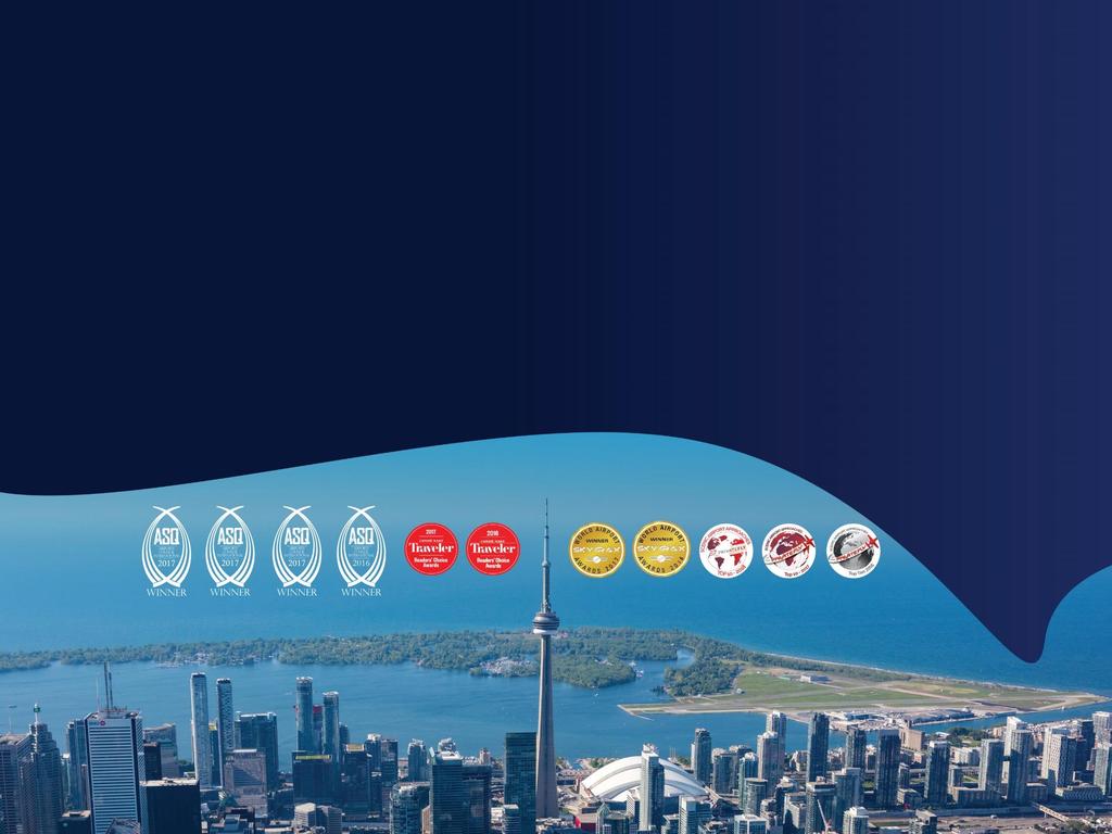 Billy Bishop Toronto City Airport: 2017 Awards Skytrax World Airport Awards: North America s Top Regional Airport Airport Council International: North America s Top Regional Airport