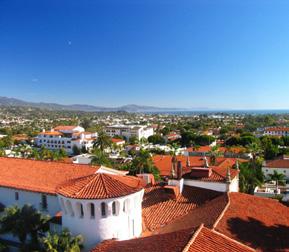 Tucked between the Santa Ynez Mountains and the Pacific Ocean, Santa Barbara enjoys a mild, Mediterranean climate averaging 300 sunny days a year.