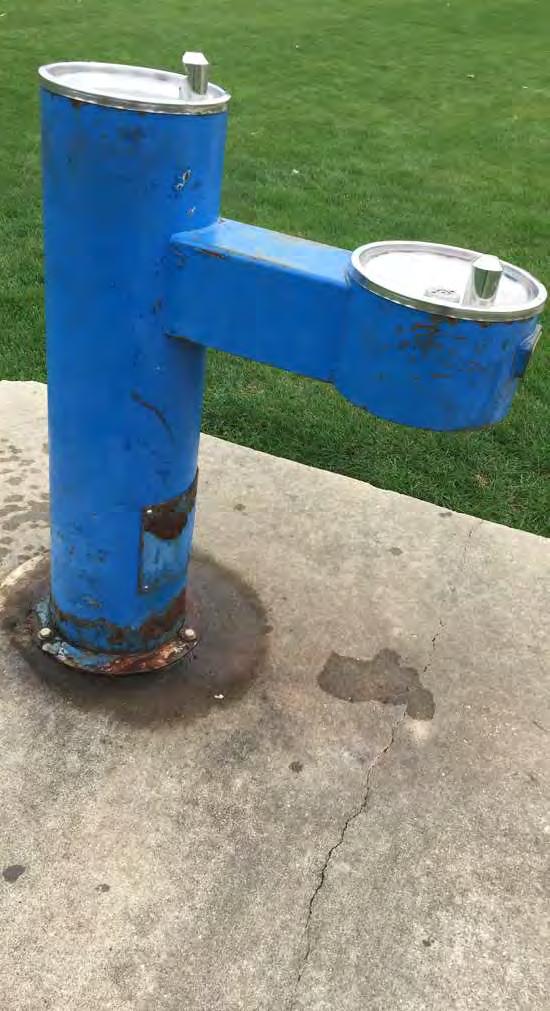 BSCORE: 84 DRINKING FOUNTAINS Issues Observed Figure 20: Drinking Fountains Issues Observed Missing Items Issues Functionality Issues Deterioration Issues Seating Issues Fencing Issues Lighting