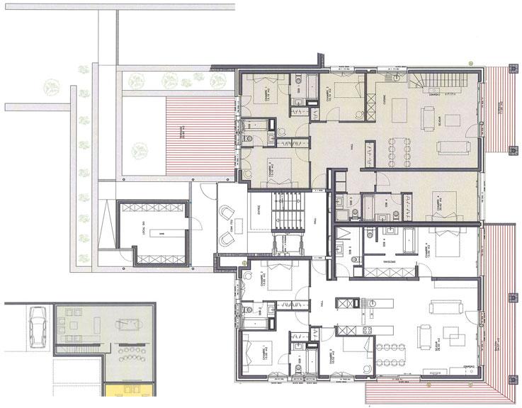 Floor Plans Apartments 2 and 4 Upper Level Lower