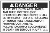 This label should be kept permanently affixed to your recreation vehicle. Installing Propane Cylinder(s) Make sure all fasteners are secured before traveling.