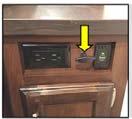 NOTE: On some models, the Murphy bed may lock in place when lowered to keep it from flipping up unexpectedly. In order to release the bed, a lever must be pulled first. There are two types of levers.