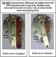 The spring lock lever is a thin metal arm with a slight bend at the end, which will hold the brake lever in the released position. 6.