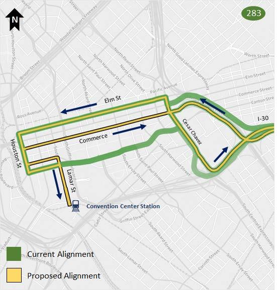 283 Major source of comments TRE / LRT transfer customers Young St customers Changes made: Extend route to Houston Change