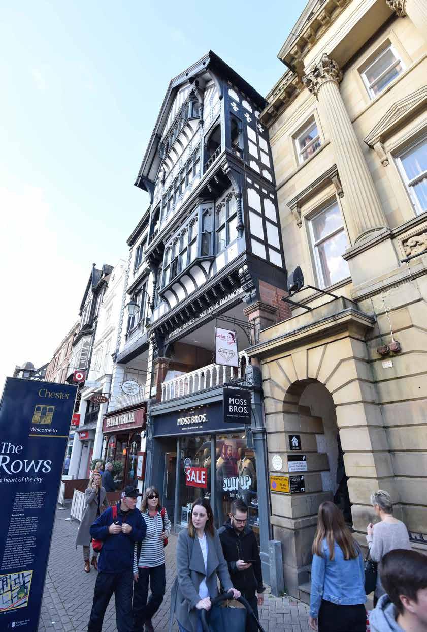 DESCRIPTION The property is Grade II Listed comprising a retail unit on ground and first floors with a self-contained shop and ancillary accommodation on the attractive historic Row Level and above,