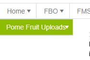 Then select the Pome Fruit Uploads link. Then select the Upload Registration Documents link.