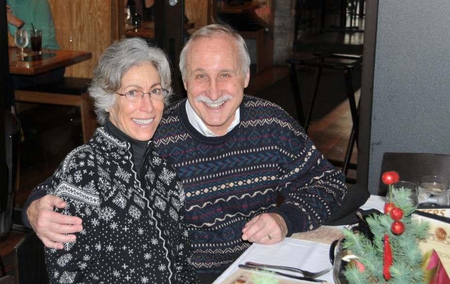 Eighteen members gathered for food and drink in the holiday spirit, including new members Tom and Maureen Meyer.
