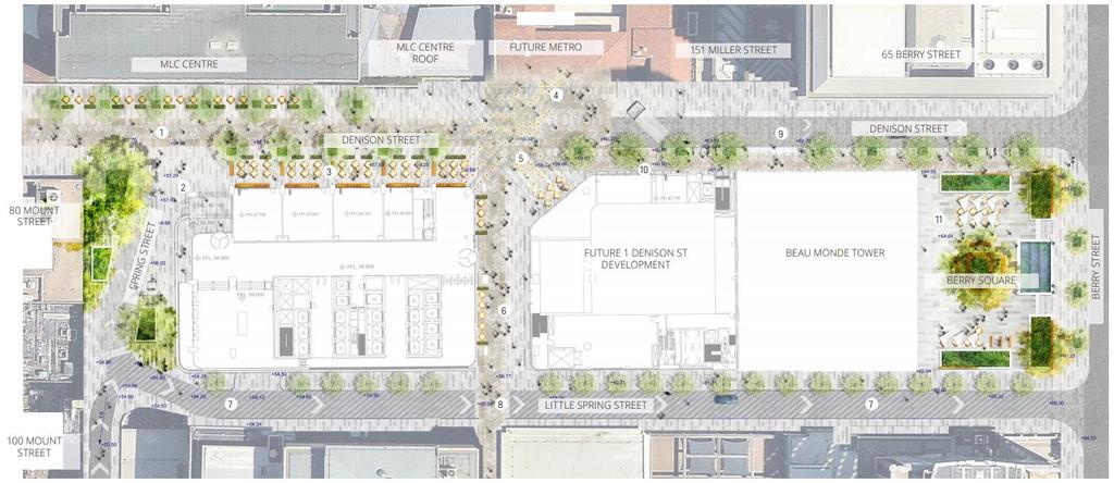 Figure 23: Denison Street pedestrianisation proposal Source: