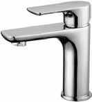 A0055-S Basin faucet, brass body, 40mm ceramic cartridge. 150mm height body.