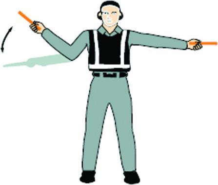 Appendix 1 Signals 5 Turn right (from pilot s point of view) With left arm and wand extended at a 90-degree angle