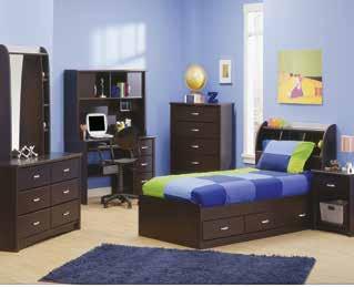 Armoire with light 3 PIECE QUEEN PANEL BED Includes queen Headboard,