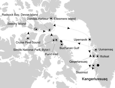 KANGERLUSSUAQ to KANGERLUSSUAQ The colourful villages of Greenland invite