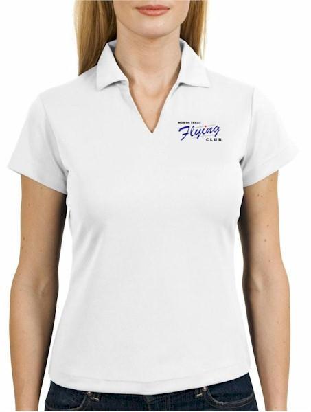 Ladies' Sport Shirt - White Ladies' Sport Shirt (Navy, White) Shirts feature advanced double-poly mesh construction that's engineered to wick moisture away and provide superior