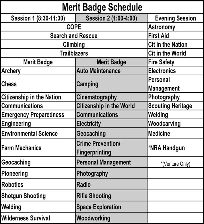 Winter Camp Merit Badge Schedule Online Registration Process 1. Visit www.chickasaw.org and click on the Winter Camp link under December 27th on the Council Calendar. 2. Click the Register button on the bottom right.