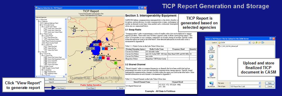 CASM: CAM Features TICP Interoperable Equipment portion of the Tactical Interoperable Communications Plan (TICP) Report can