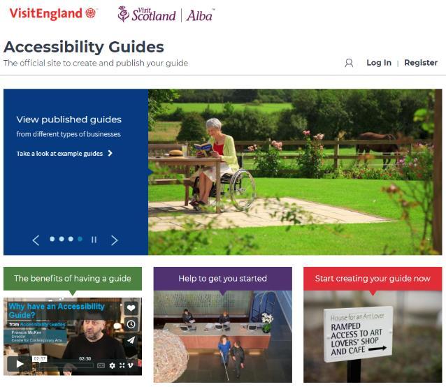 Accessibility Guides A guide to help you market your business to those with accessibility requirements, e.g. wheelchair users people with hearing loss people with visual impairments people with mental impairments older people families with young children and more.